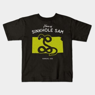 Home of Sinkhole Sam - Kansas, USA Cryptid Kids T-Shirt